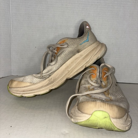 Hoka One One Clifton 9 Women's Running Shoes Sneaker Size 7 Pink Orange Vanilla - Picture 6 of 9